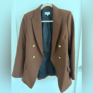 A.L.C.

Brown Gold Button Blazer
